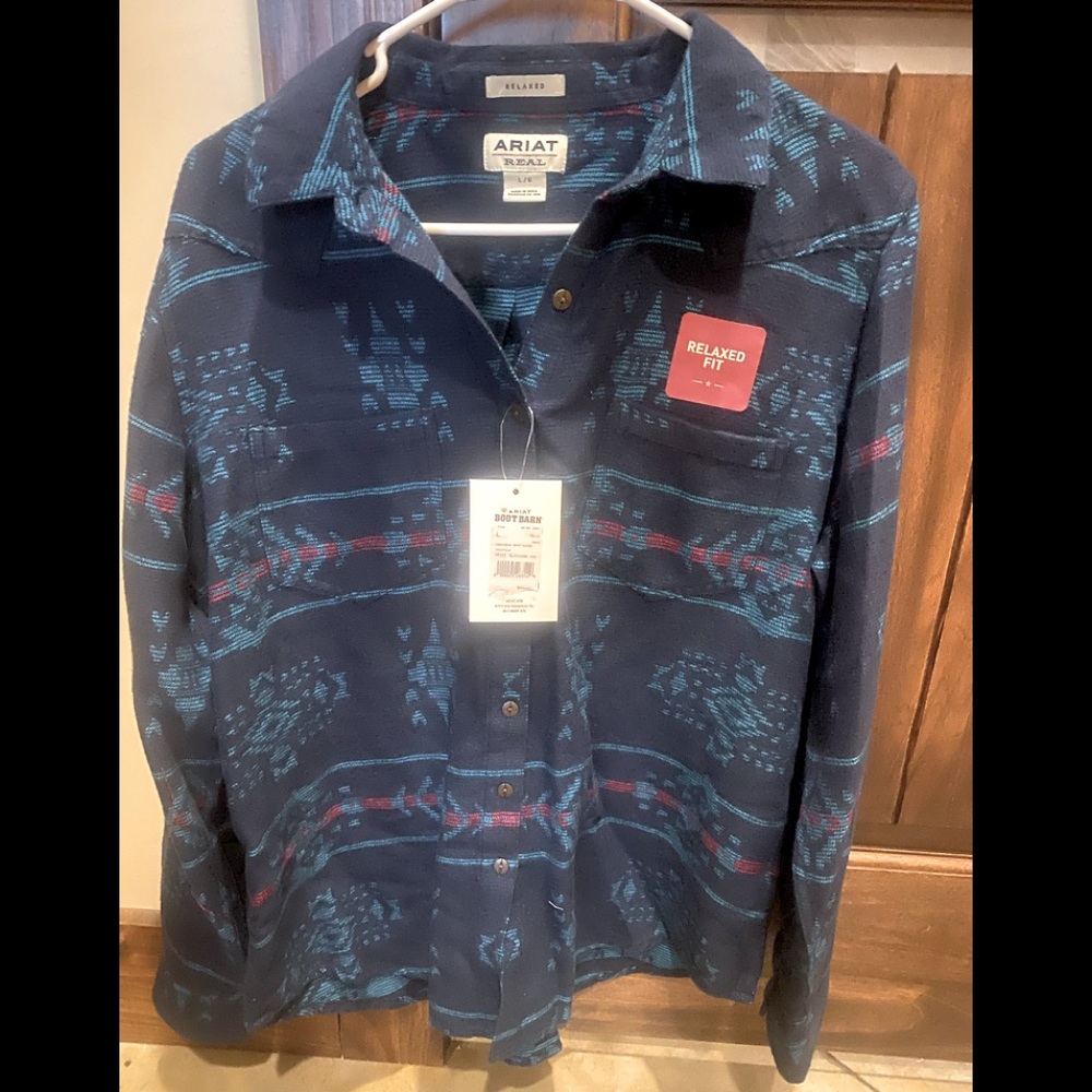 ARIAT NWT WOMENS REAL FLANNEL SIZE L